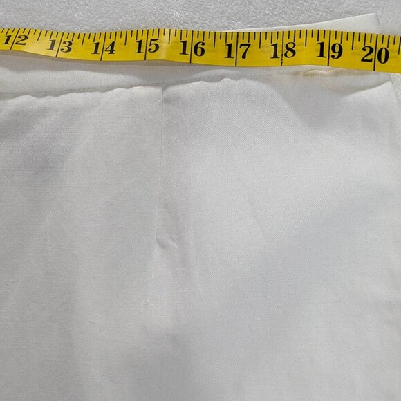7th Avenue Linen Crop Capri Womens XL White Floral Embroidery CottageCore Beach - Picture 6 of 12